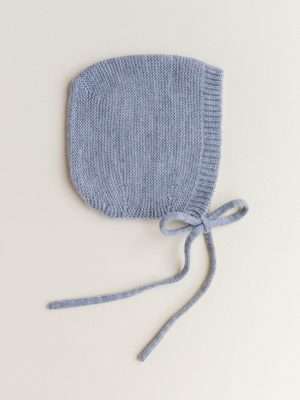 Hvid baby mutsje Bonnet Dolly - S, Grey Melange