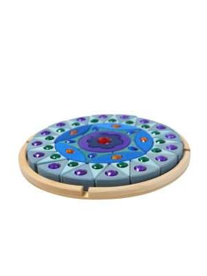 Grimm's Mandala Sprankelende Puzzel en Bouwset met Glitterstenen