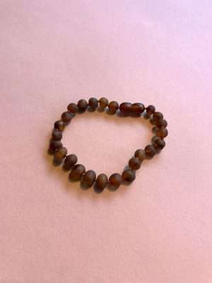 Barnsteen Armband - Kind, Cognag Ruw
