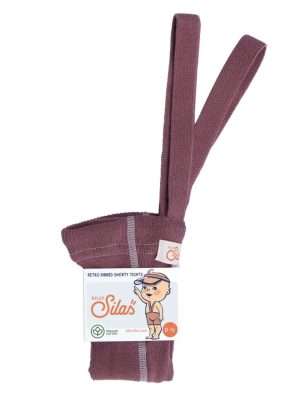 Silly Silas retro ribbed pink Shorty tights